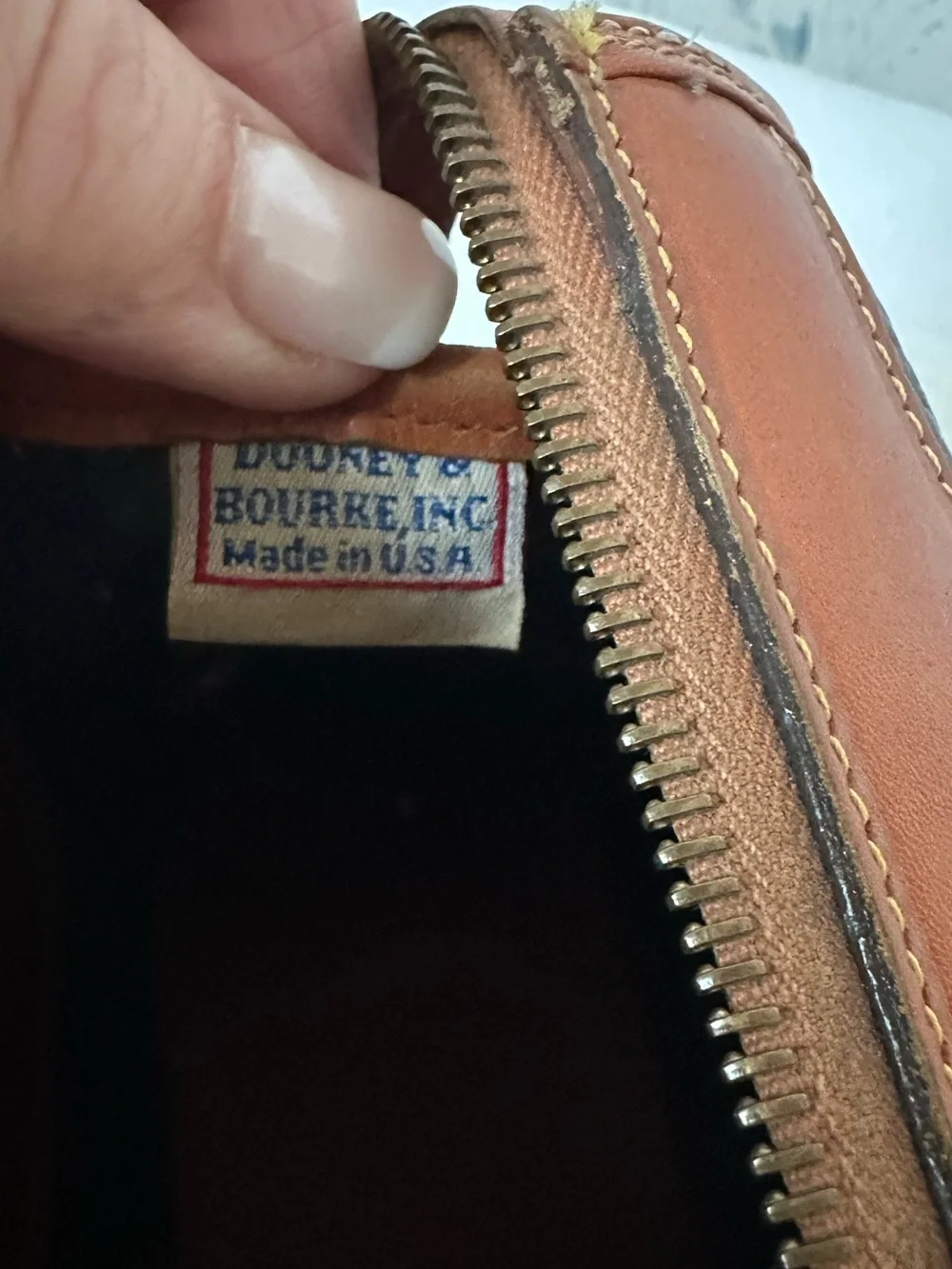 Dooney & Bourke Vintage Leather Satchel with Wallet